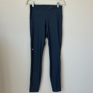 Under Armour Navy Blue High Rise Legging Womens Sz M Pocket Athletic Compression